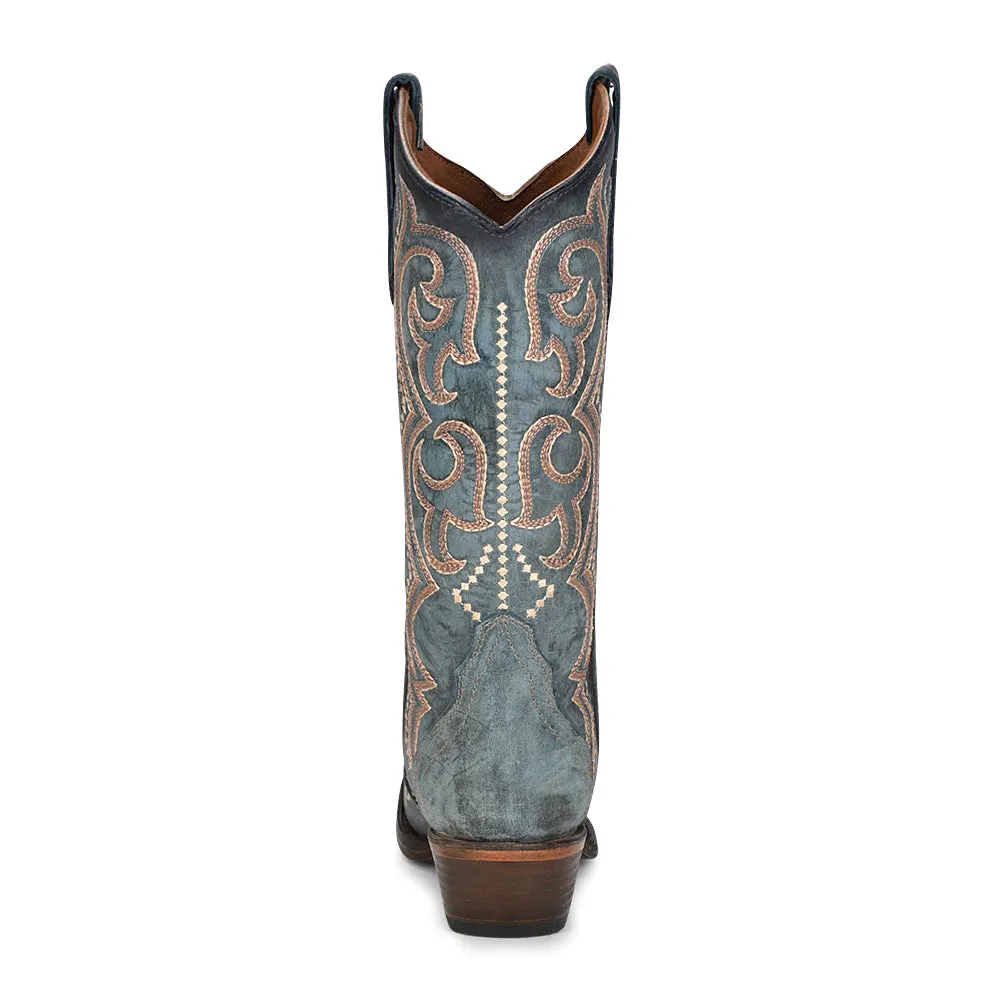 Circle G by Corral Blue Jean Embroidery Western Boot