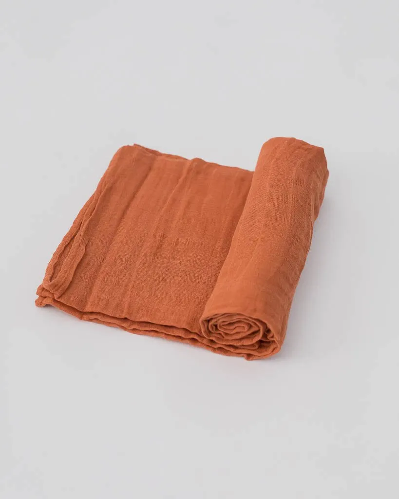 Cotton Swaddle, Rust