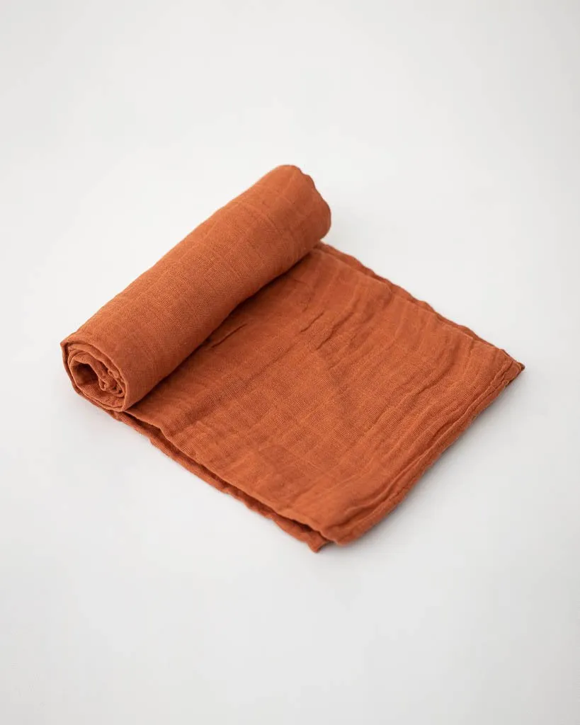 Cotton Swaddle, Rust