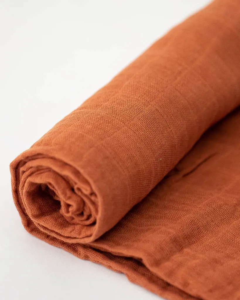 Cotton Swaddle, Rust