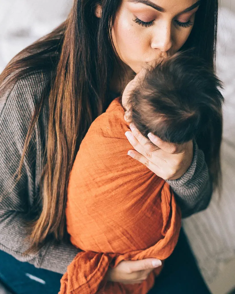 Cotton Swaddle, Rust