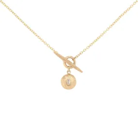 Diamond Window 'Boulder' Disc Toggle Necklace