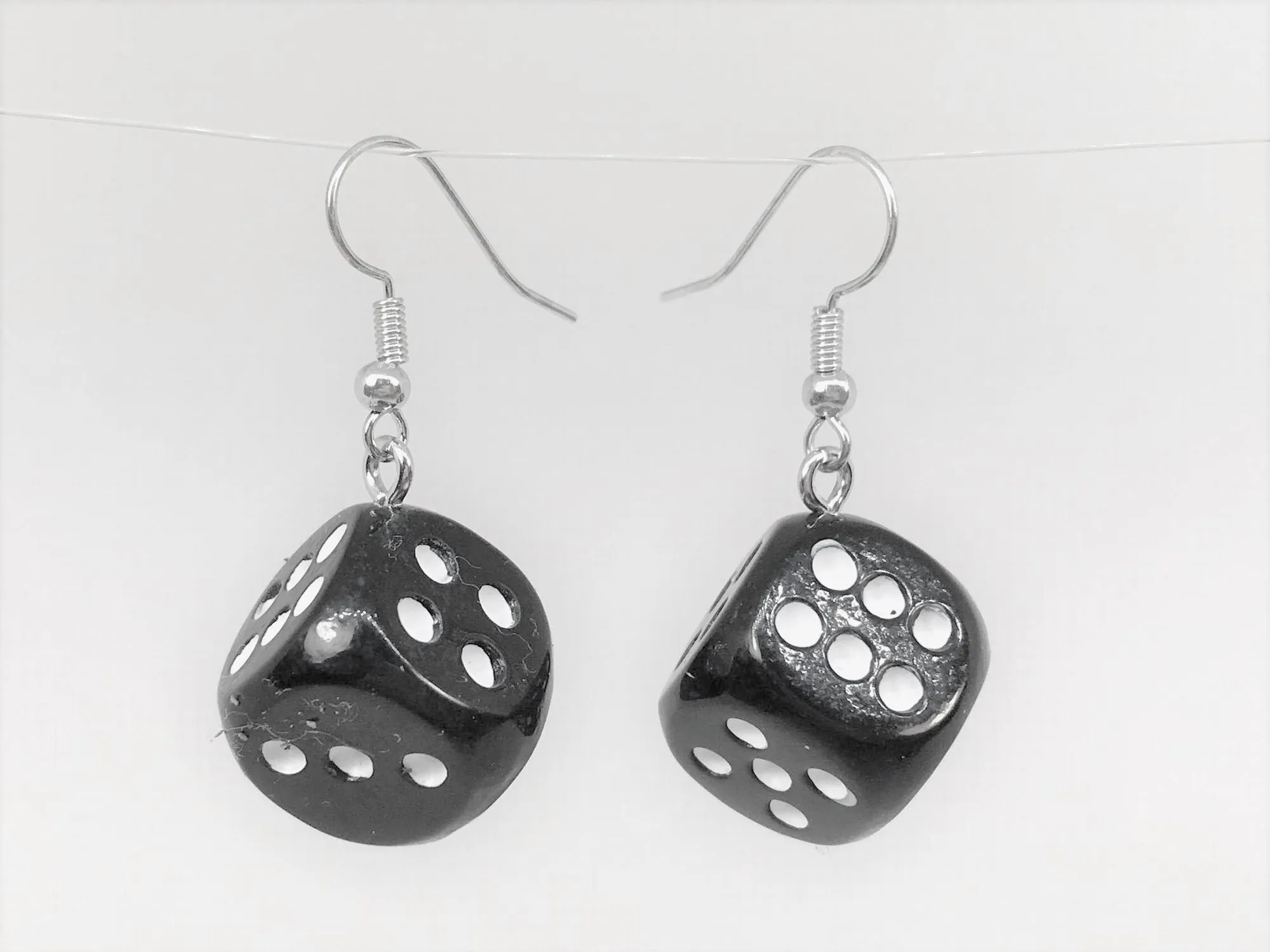 Dice Earrings Black color, Wholesale Earrings