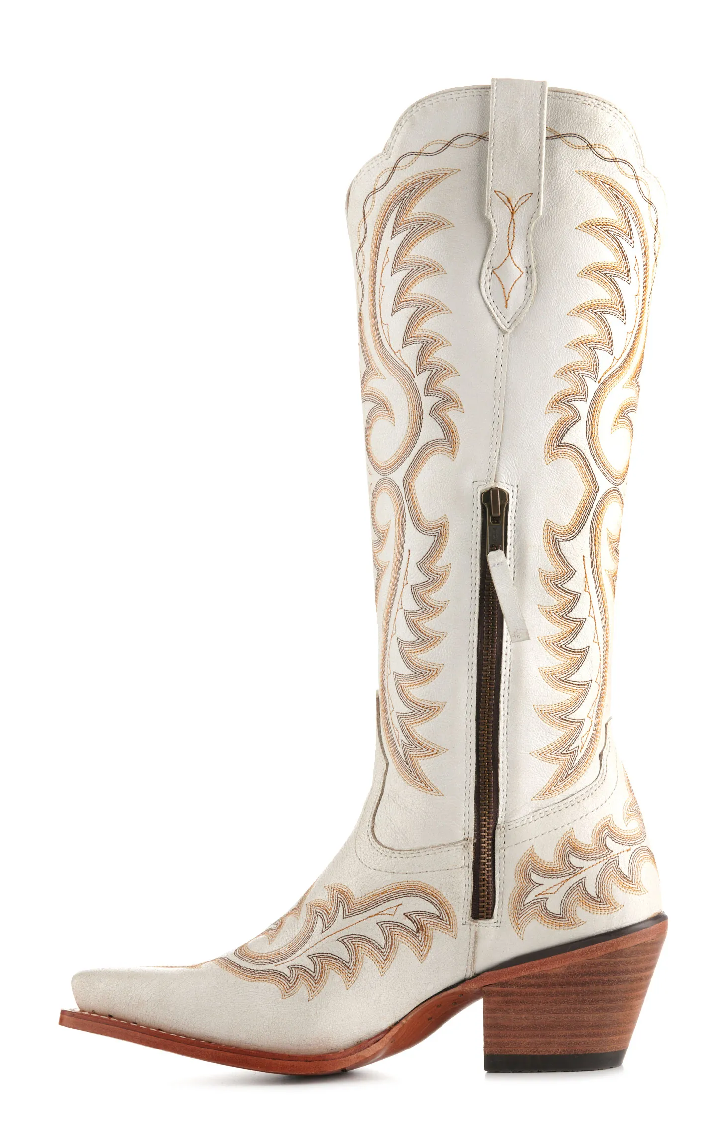 Durango Women's Crush Ivory Snip Toe Tall Cowboy Boots