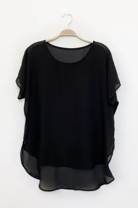 Easy Tee | Sheer Black