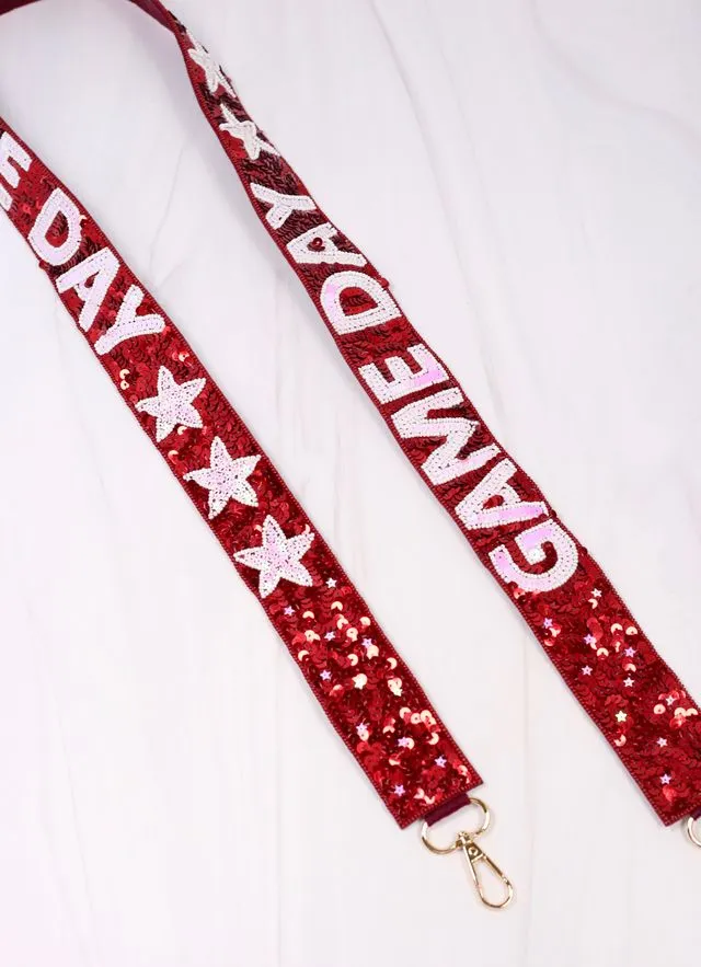 Game Day Star Sequin Strap BURGUNDY