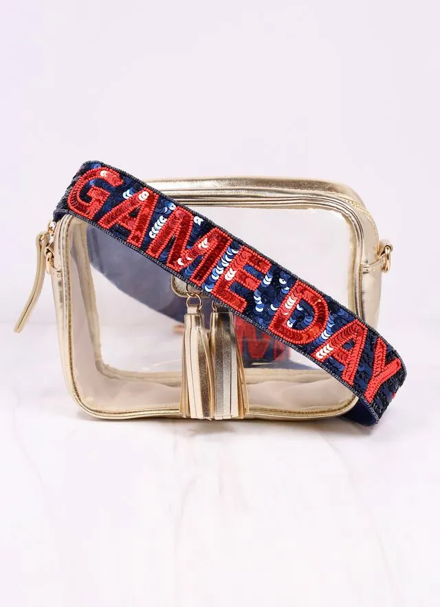 Game Day Star Sequin Strap NAVY RED