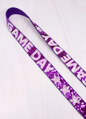 Game Day Star Sequin Strap PURPLE WHITE