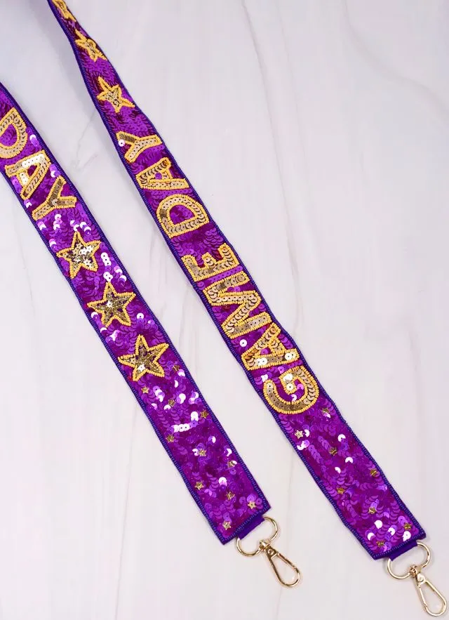 Game Day Star Sequin Strap PURPLE YELLOW