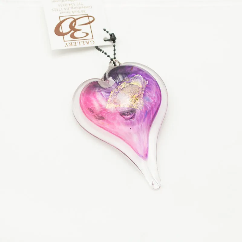 Handblown Glass Heart - Available in Multiple Colors