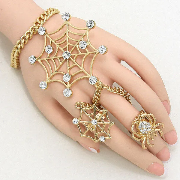 iLLASPARKZ Spiderweb Hand Chain Bracelet