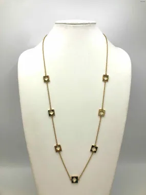 KATE SPADE Goldtone Pre Loved Spade Necklace