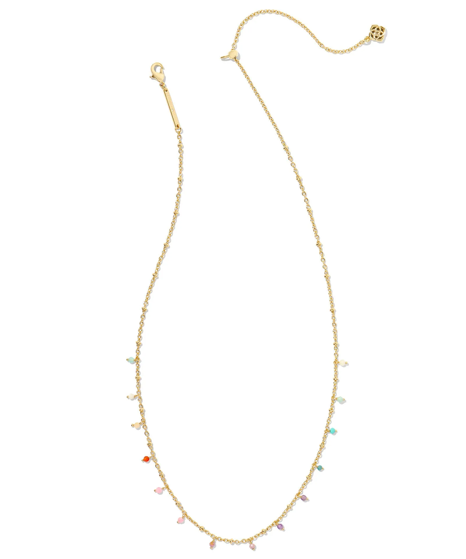 Kendra Scott Camry Beaded Strand Necklace - Gold Pastel Mix