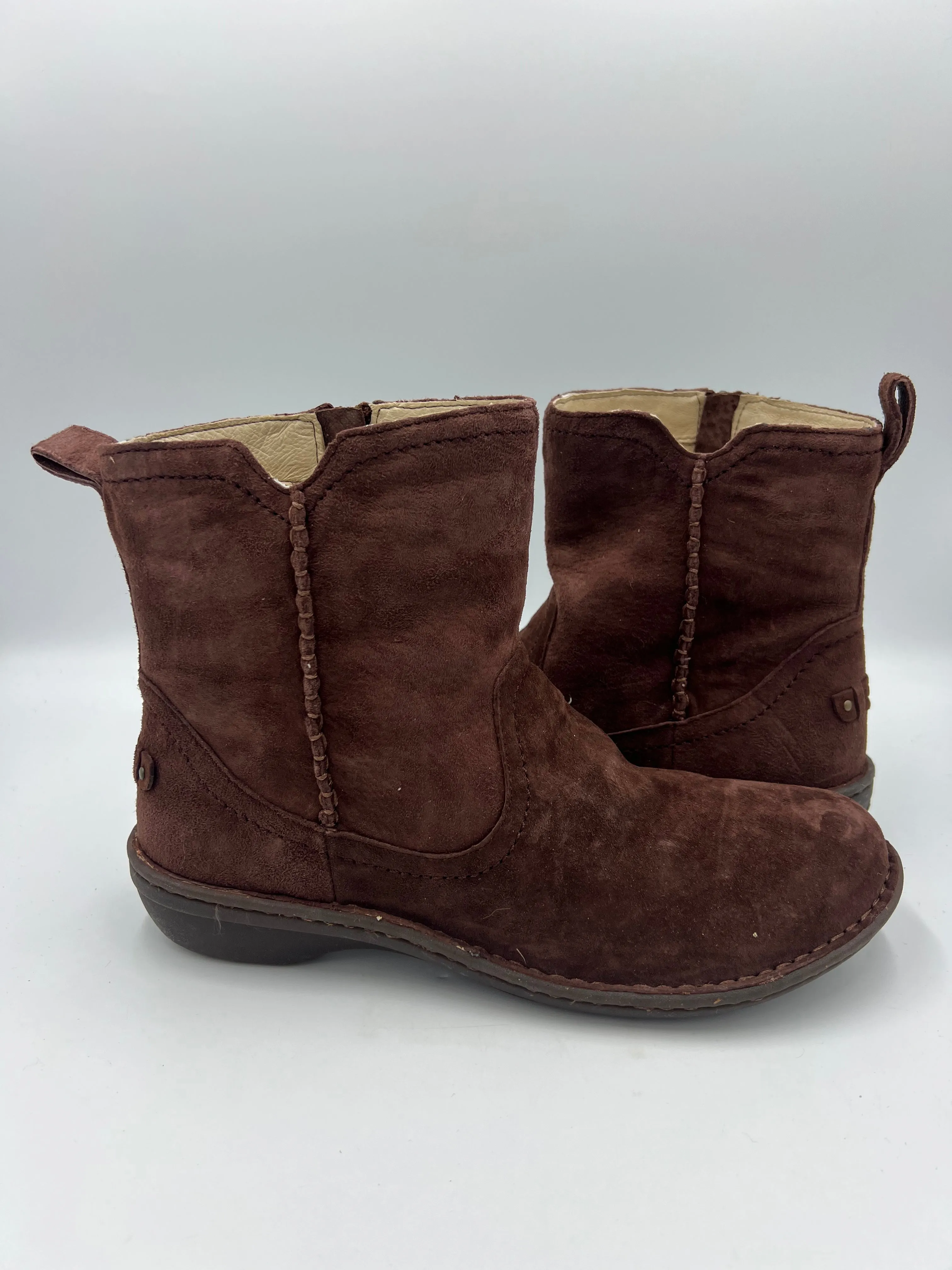 Like  New! Boots Designer By UGG In Brown, Size: 12