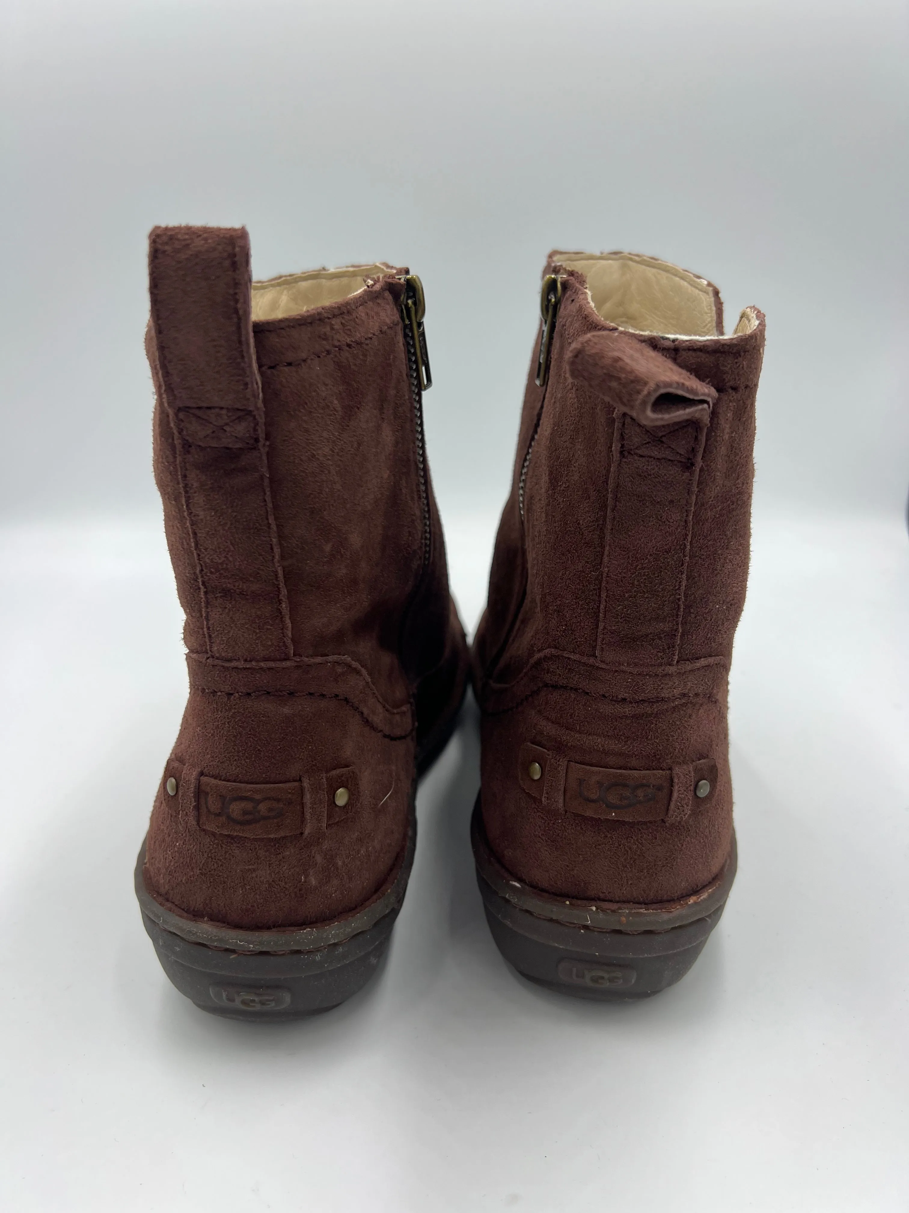 Like  New! Boots Designer By UGG In Brown, Size: 12