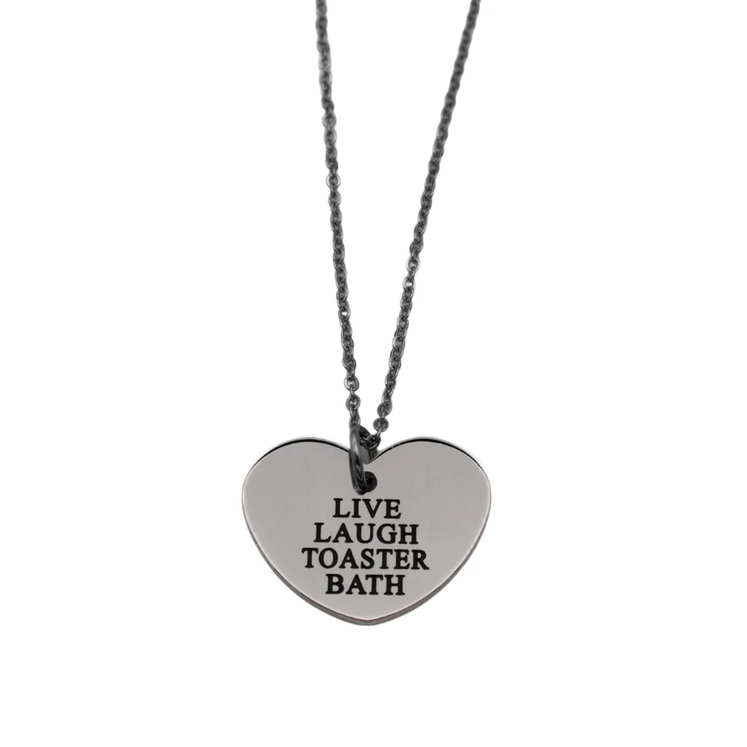 Live Laugh Toaster Bath Necklace