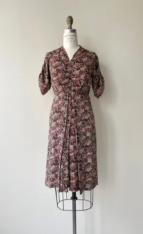 Lowland Bloom Silk Dress | 1930s