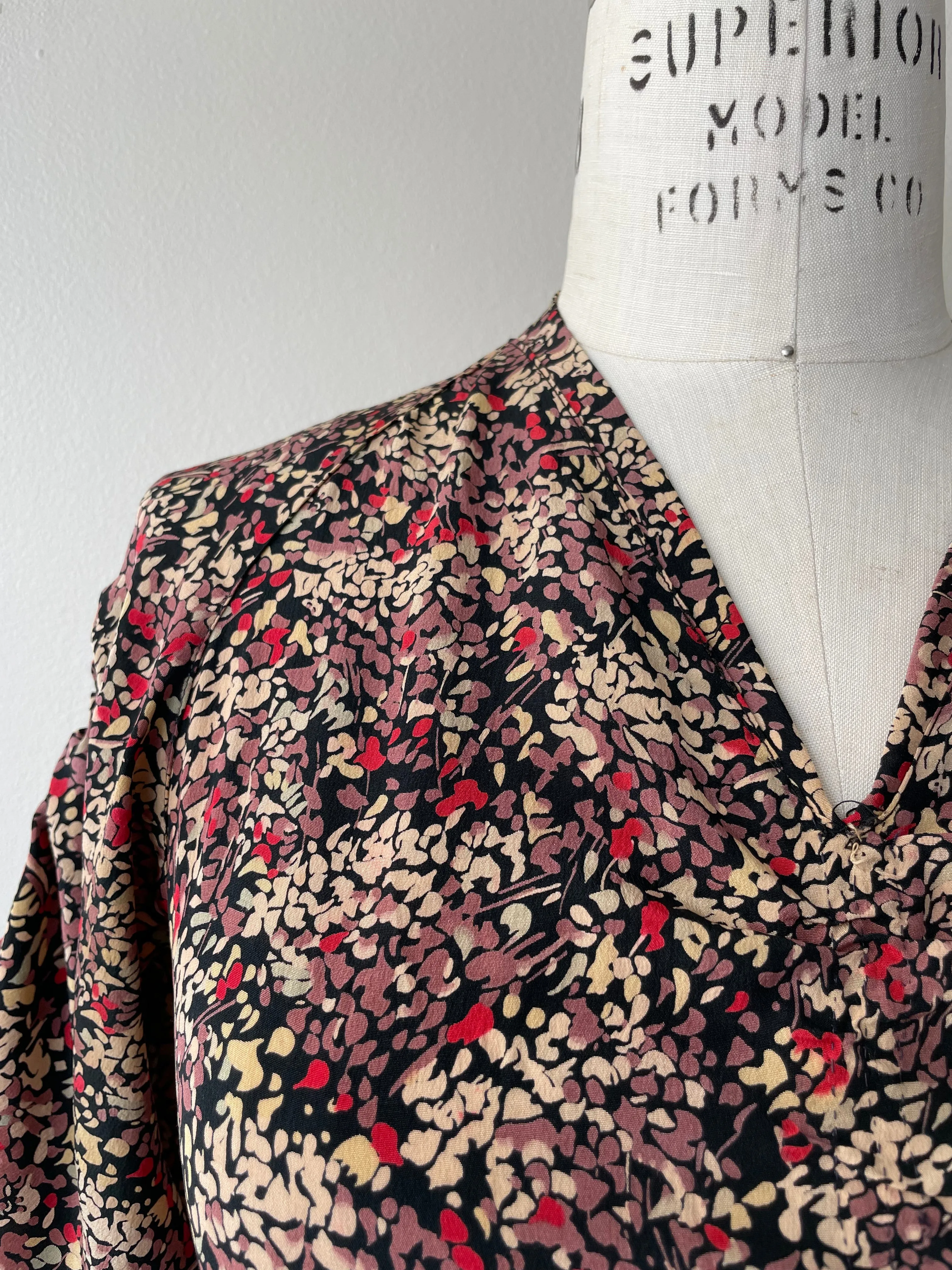 Lowland Bloom Silk Dress | 1930s