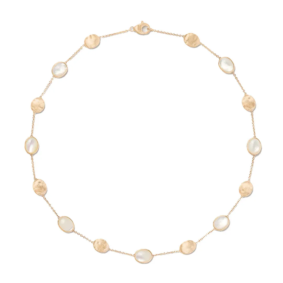 Marco Bicego Siviglia 18K Yellow Gold Mother of Pearl & Gold Necklace