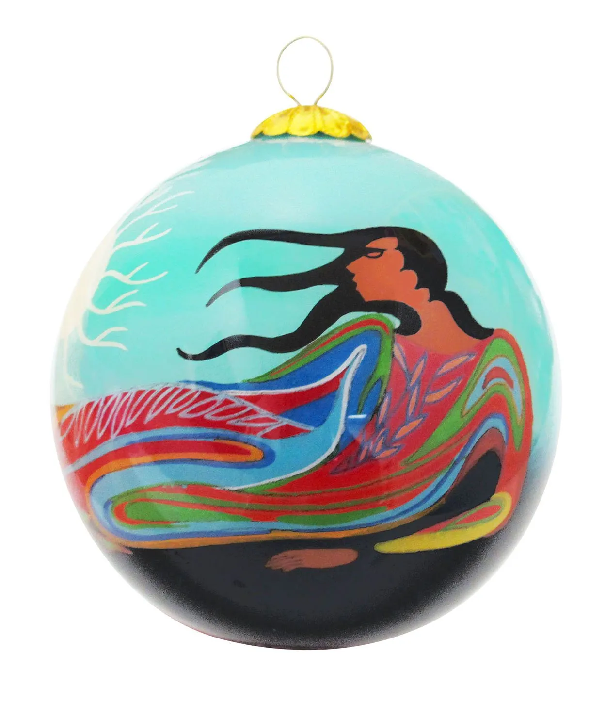 Maxine Noel Mother Earth Glass Ornament