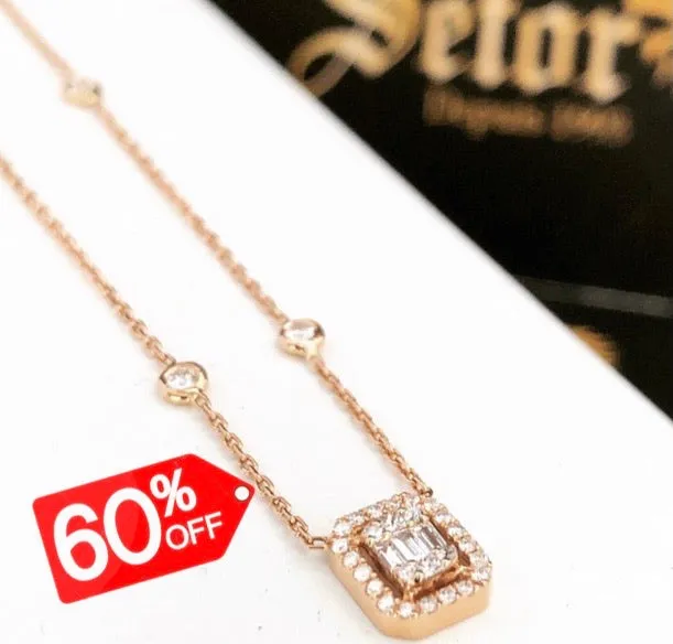 Melody Rose gold diamond necklace DN022