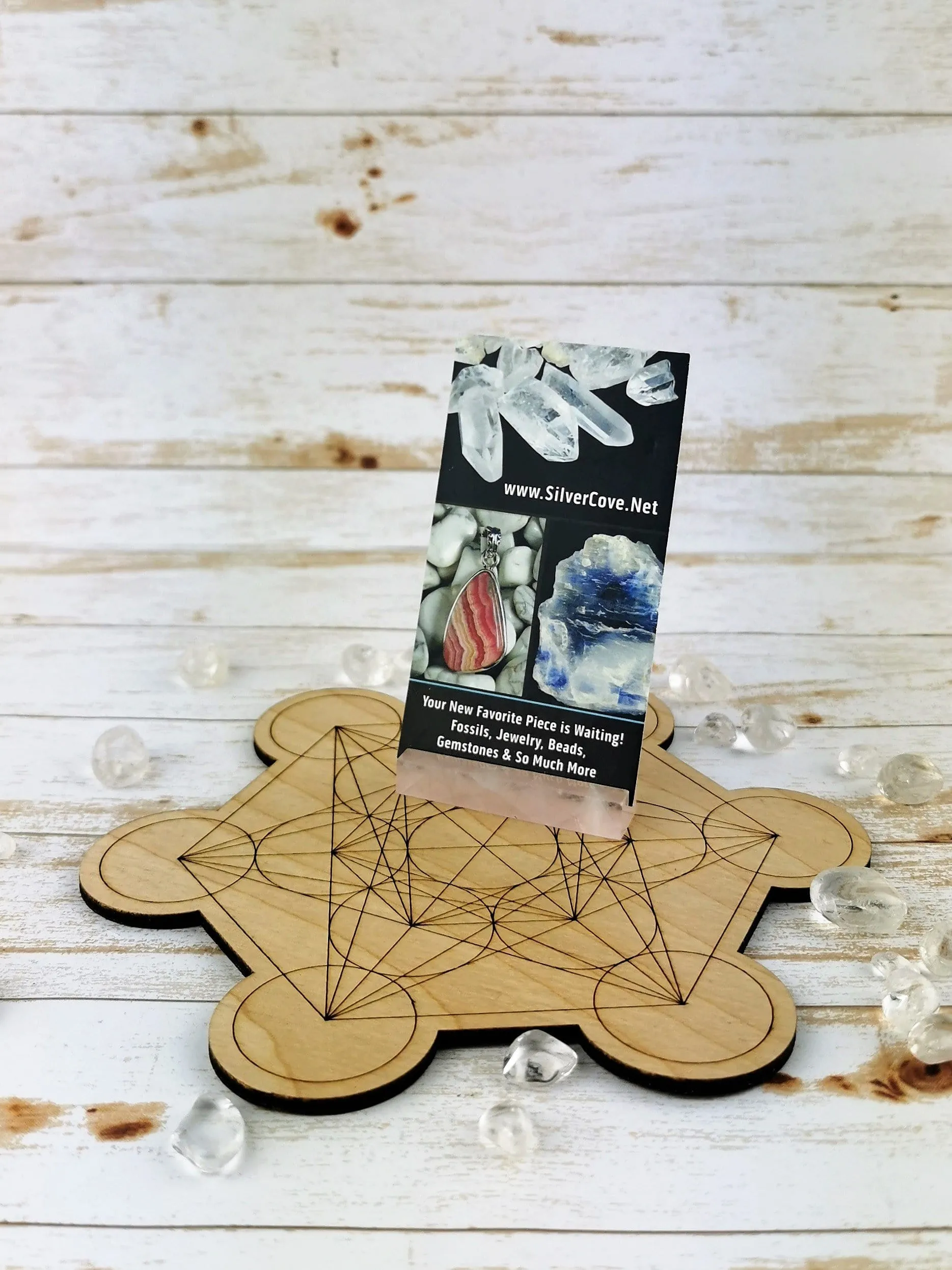 Metatron's Cube Crystal Grid Board Plate, Multiple Sizes