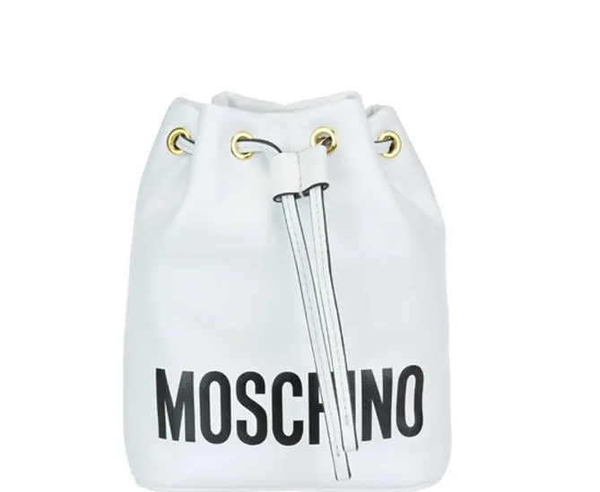 Moschino Logo Print Drawstring Shoulder Bag