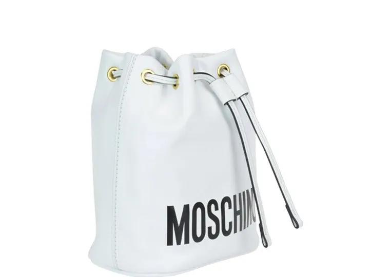 Moschino Logo Print Drawstring Shoulder Bag