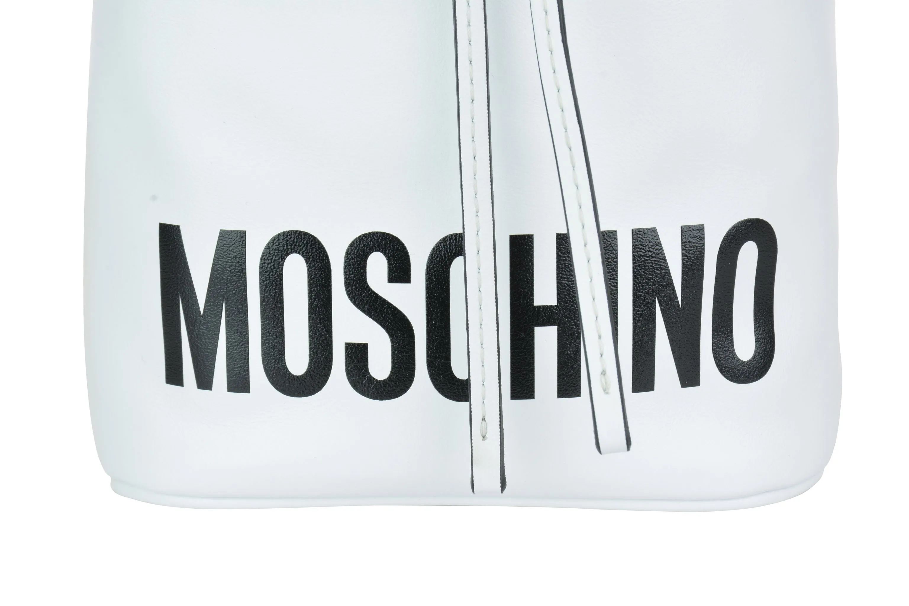 Moschino Logo Print Drawstring Shoulder Bag