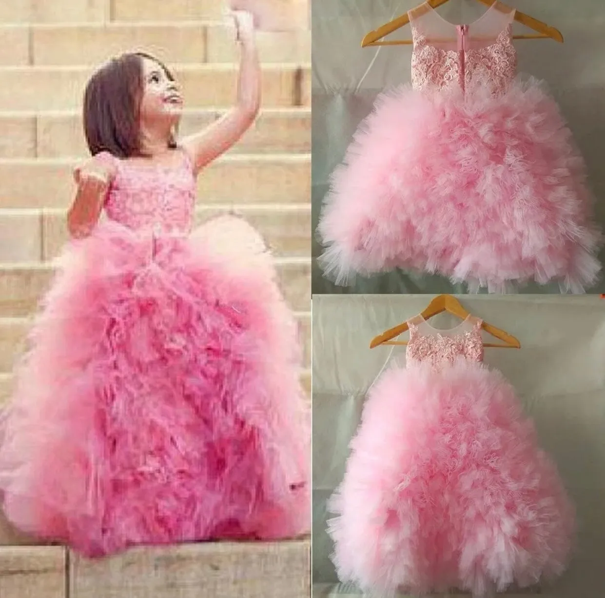 Mother and Daughter Ruffle Formal Dresses - Priority Shipping