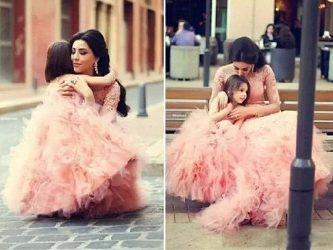 Mother and Daughter Ruffle Formal Dresses - Priority Shipping