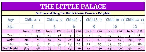 Mother and Daughter Ruffle Formal Dresses - Priority Shipping