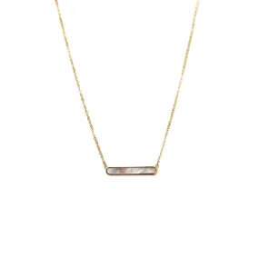 Mother of Pearl Bar Necklace