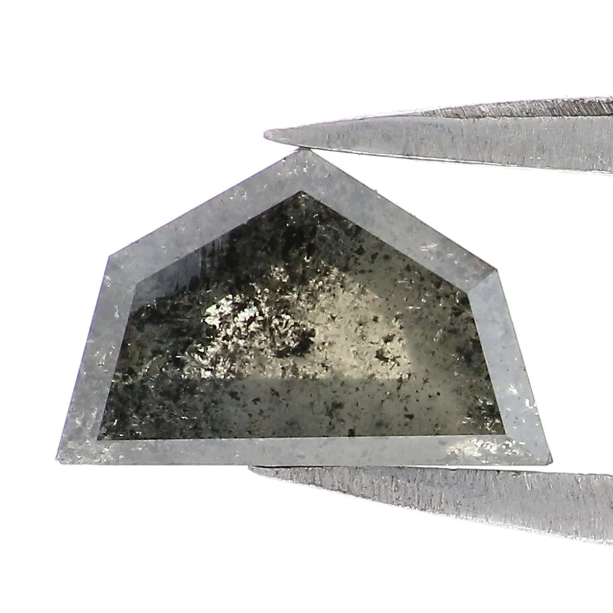 Natural Loose Antique Salt And Pepper Diamond Black Grey Color 1.15 CT 5.45 MM Antique Shape Rose Cut Diamond KR2042