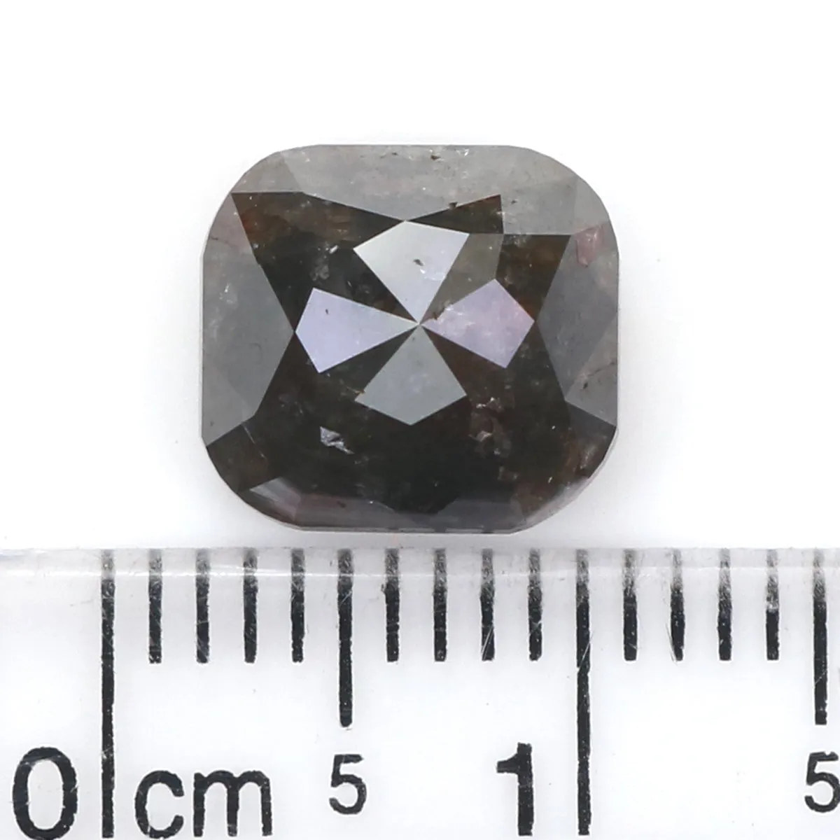 Natural Loose Cushion Grey Color Diamond 3.67 CT 8.90 MM Cushion Shape Rose Cut Diamond KR2119