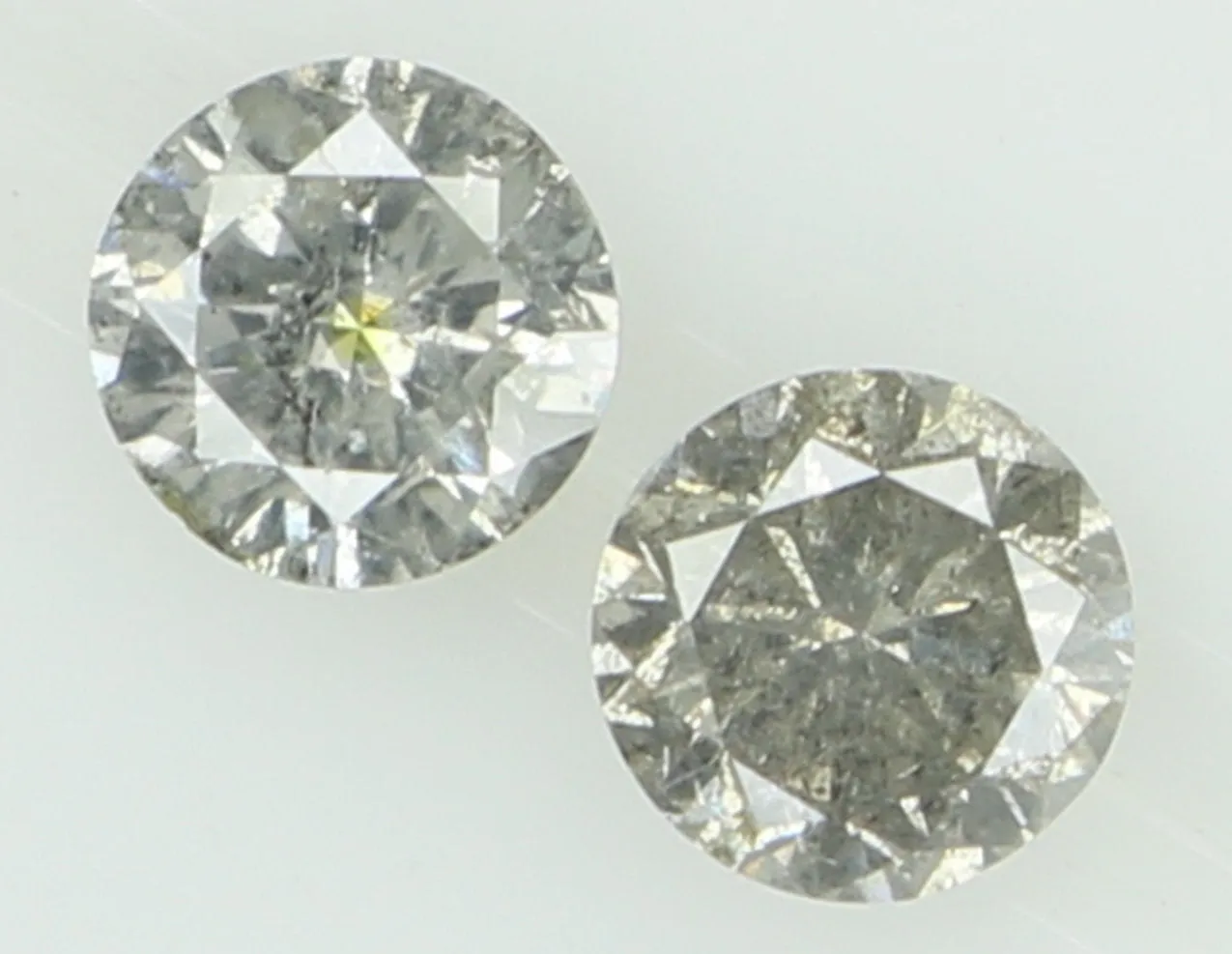 Natural Loose Diamond Round Black Grey Color I3 Clarity 3.60 MM 0.36 Ct KDL6924