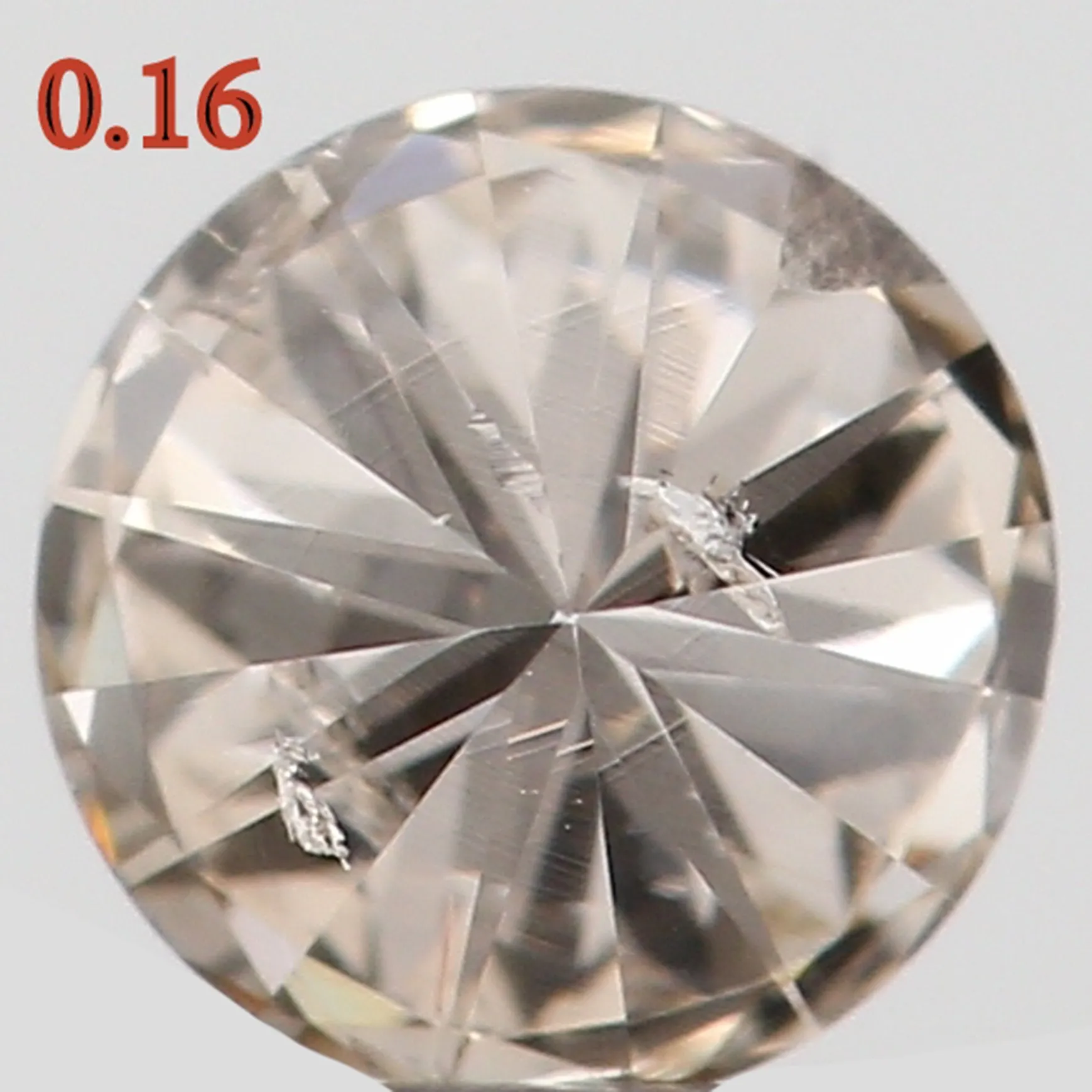 Natural Loose Diamond Round Brown Color I1 Clarity 3.40 MM 0.16 Ct KR1010