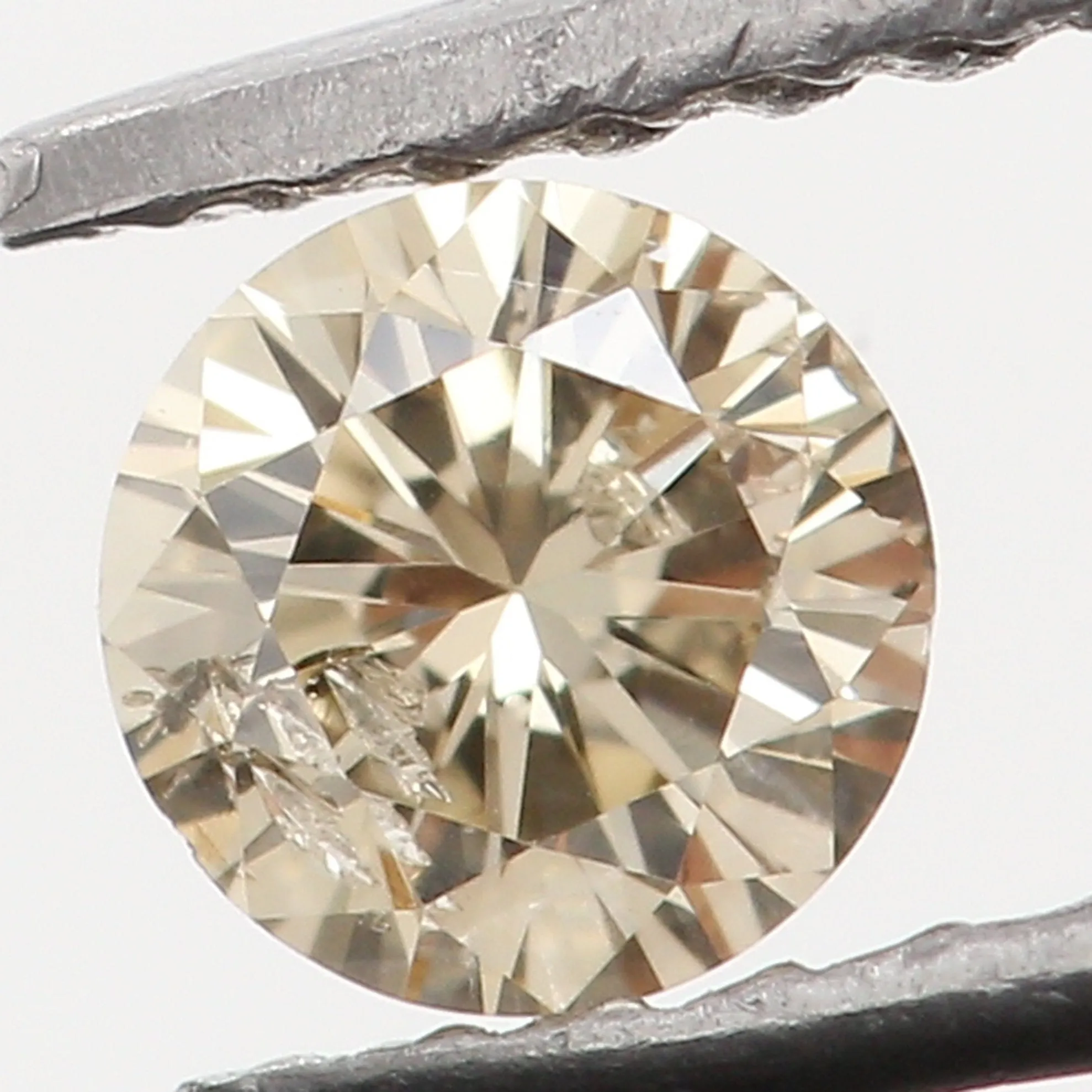 Natural Loose Diamond Round Brown Color SI2 Clarity 3.20 MM 0.12 Ct KR1083