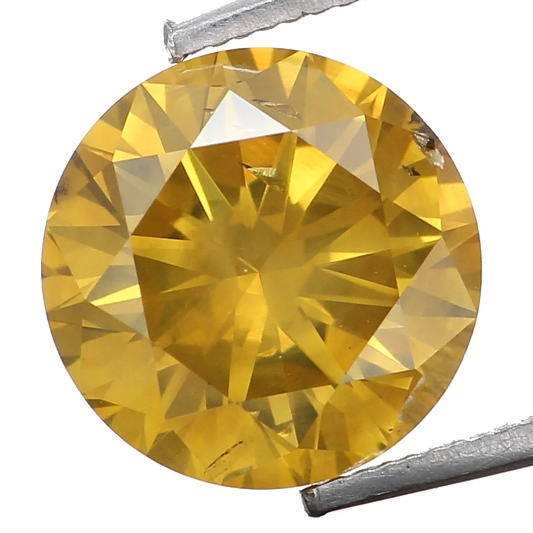 Natural Loose Diamond Round Fancy Color SI2 Clarity 5.85 MM 0.78 Ct L6113