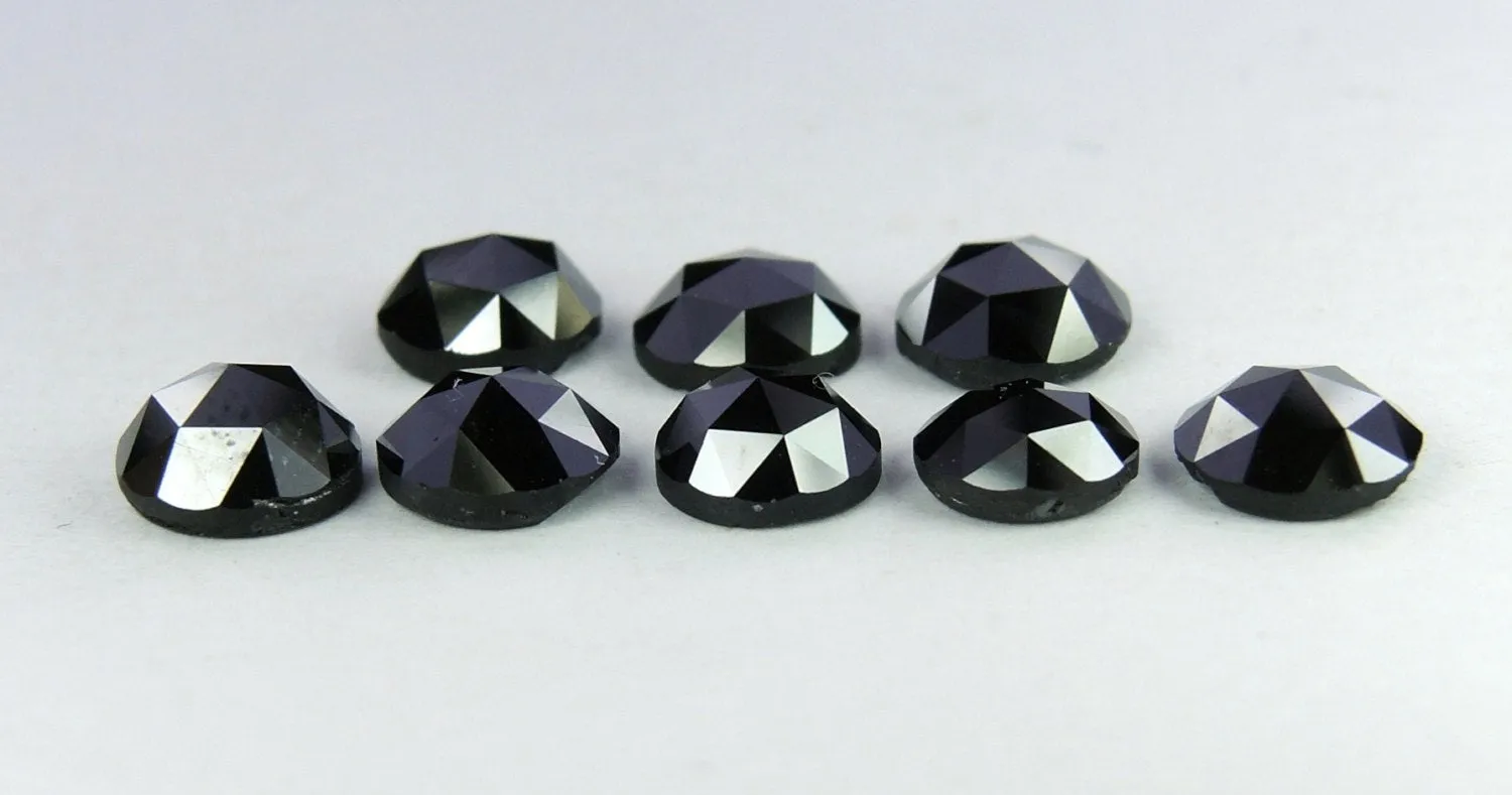 Natural Loose Diamond Round Rose cut Black Chakri 1 Pcs Scoop 4.00 MM Q45