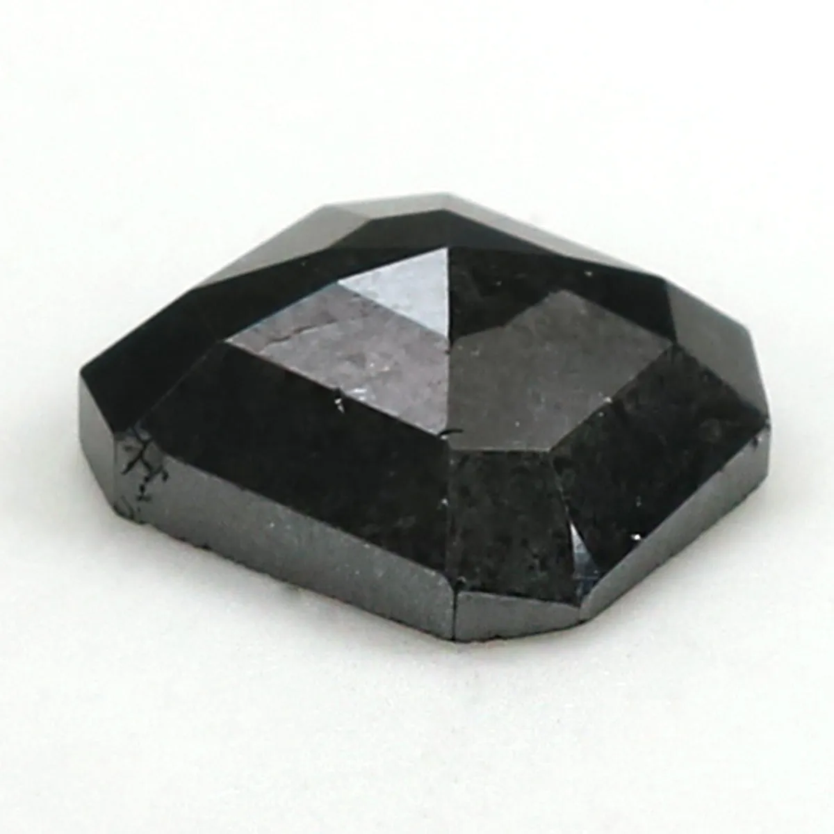 Natural Loose Emerald Shape Black Color Diamond 1.45 CT 7.00 MM Emerald Shape Rose Cut Diamond KR2077