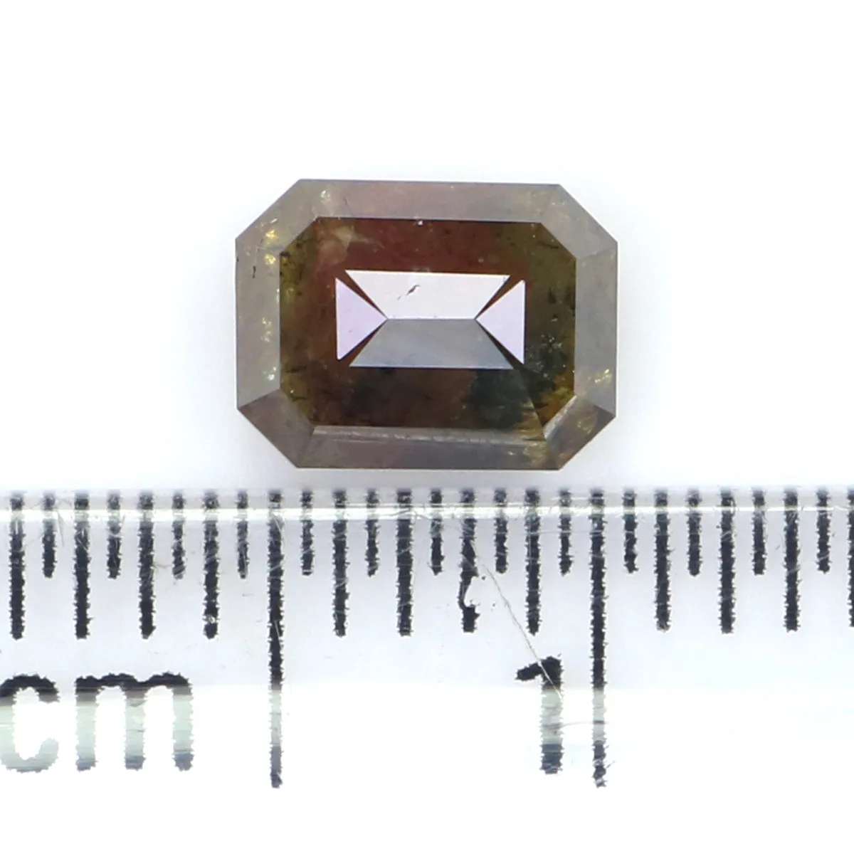 Natural Loose Emerald Shape Brown Color Diamond 0.79 CT 5.90 MM Rose Cut Diamond L338