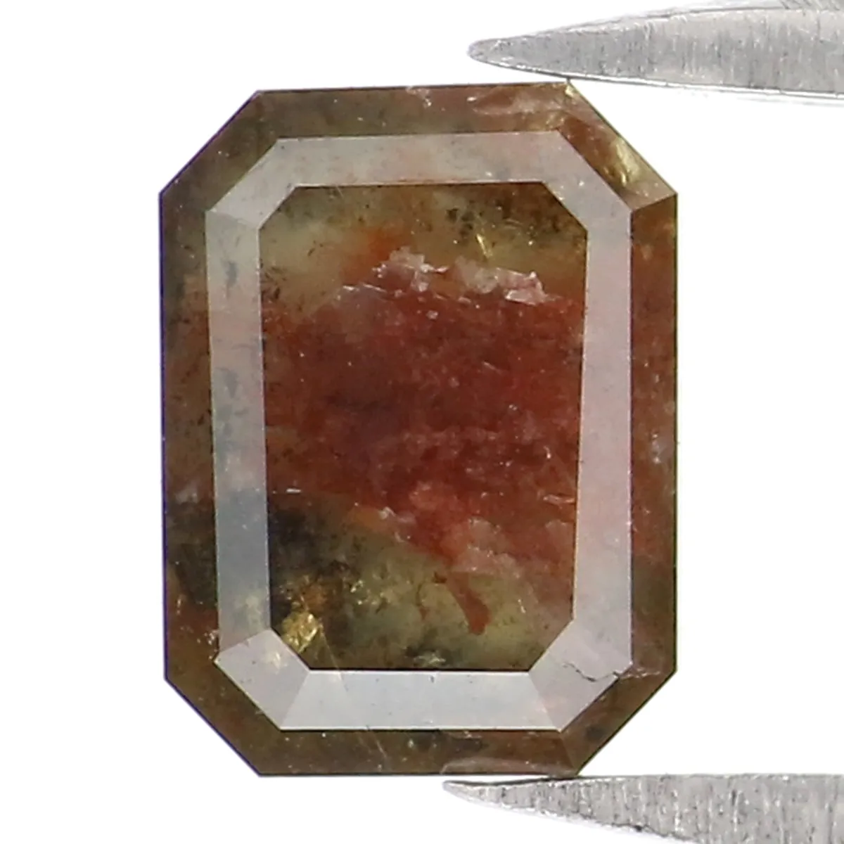 Natural Loose Emerald Shape Brown Color Diamond 0.79 CT 5.90 MM Rose Cut Diamond L338