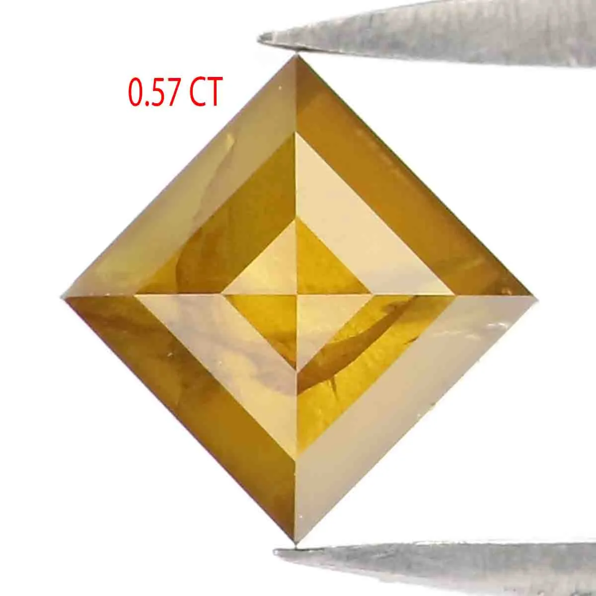 Natural Loose Kite Diamond Yellow Color 0.57 CT 6.50 MM Kite Shape Rose Cut Diamond KR2234