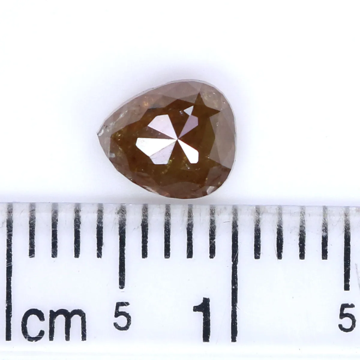 Natural Loose Pear Brown Color Diamond 1.08 CT 6.29 MM Pear Shape Rose Cut Diamond KR2505