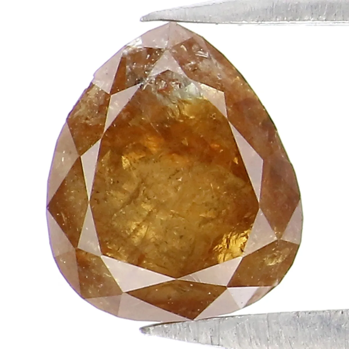 Natural Loose Pear Brown Color Diamond 1.08 CT 6.29 MM Pear Shape Rose Cut Diamond KR2505