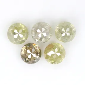 Natural Loose Rose Cut Diamond Yellow Grey Color 1.31 CT 3.50 MM Rose Cut Shape Diamond L1776