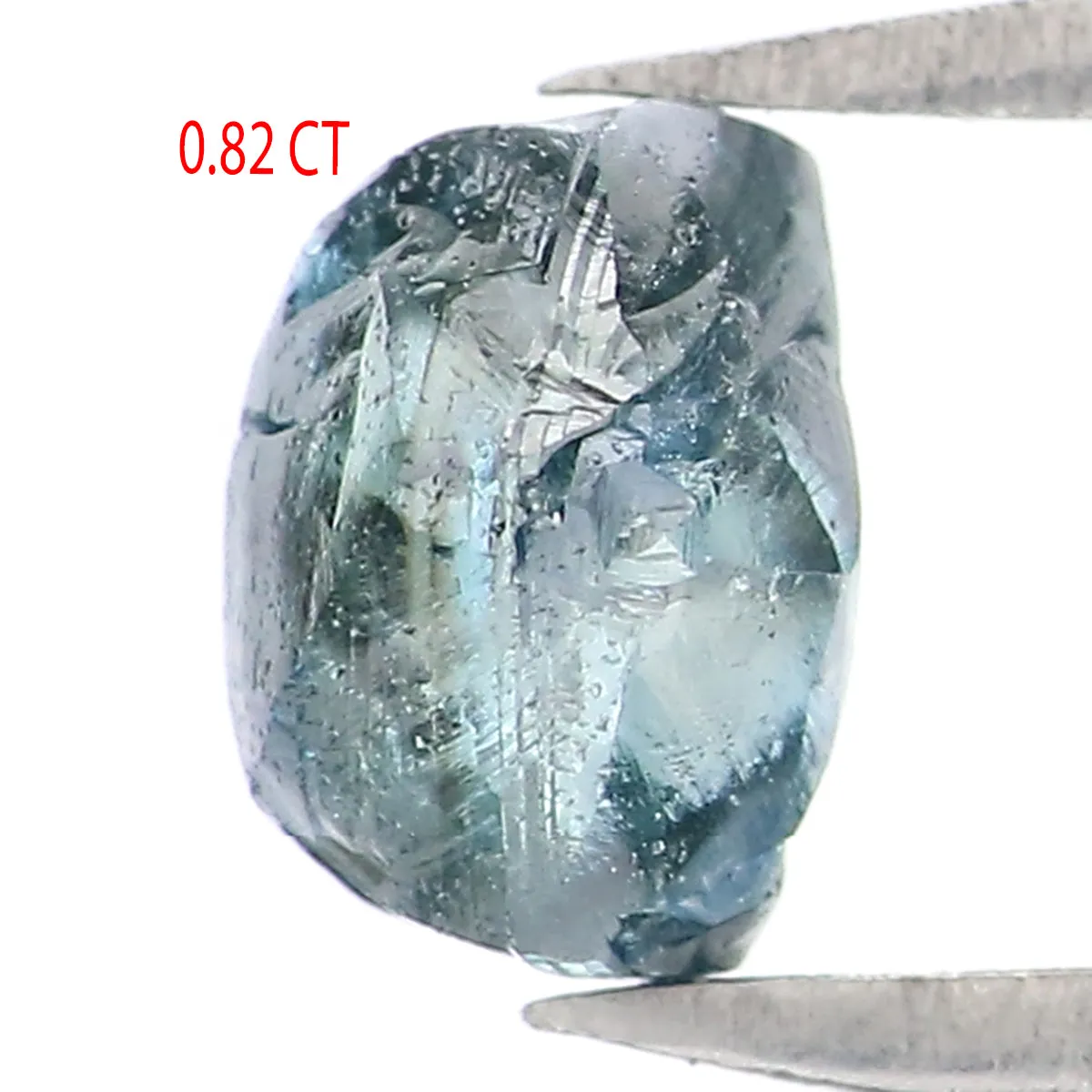 Natural Loose Rough Blue Color Diamond 0.82 CT 5.56 MM Rough Irregular Cut Diamond L2372