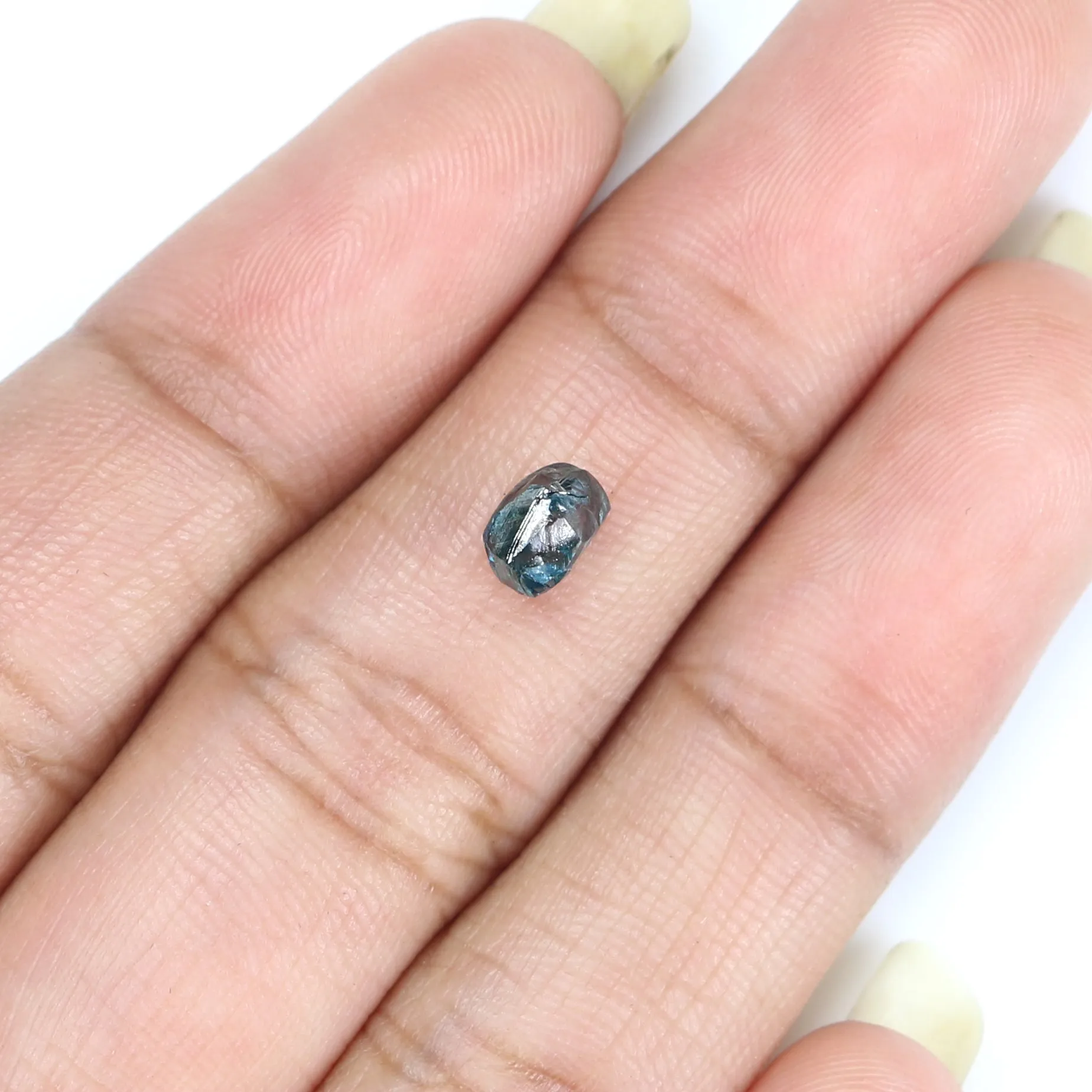 Natural Loose Rough Blue Color Diamond 0.82 CT 5.56 MM Rough Irregular Cut Diamond L2372