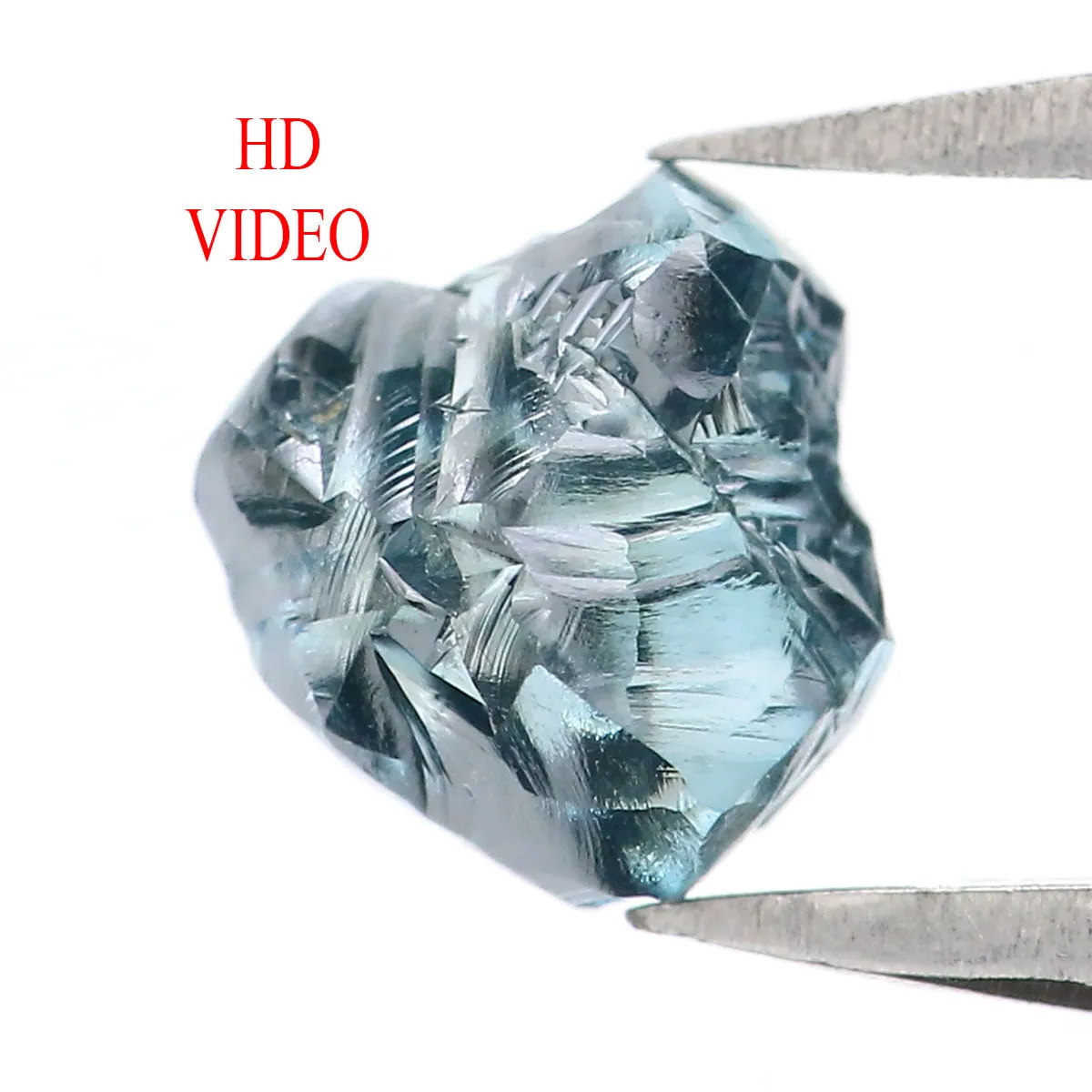 Natural Loose Rough Blue Color Diamond 1.27 CT 6.05 MM Rough Irregular Cut Diamond KDL2257